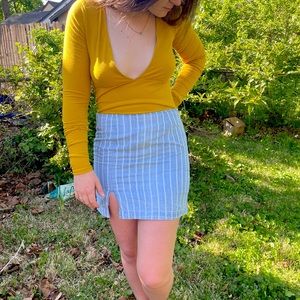 Yellow long sleeve shirt/body suit